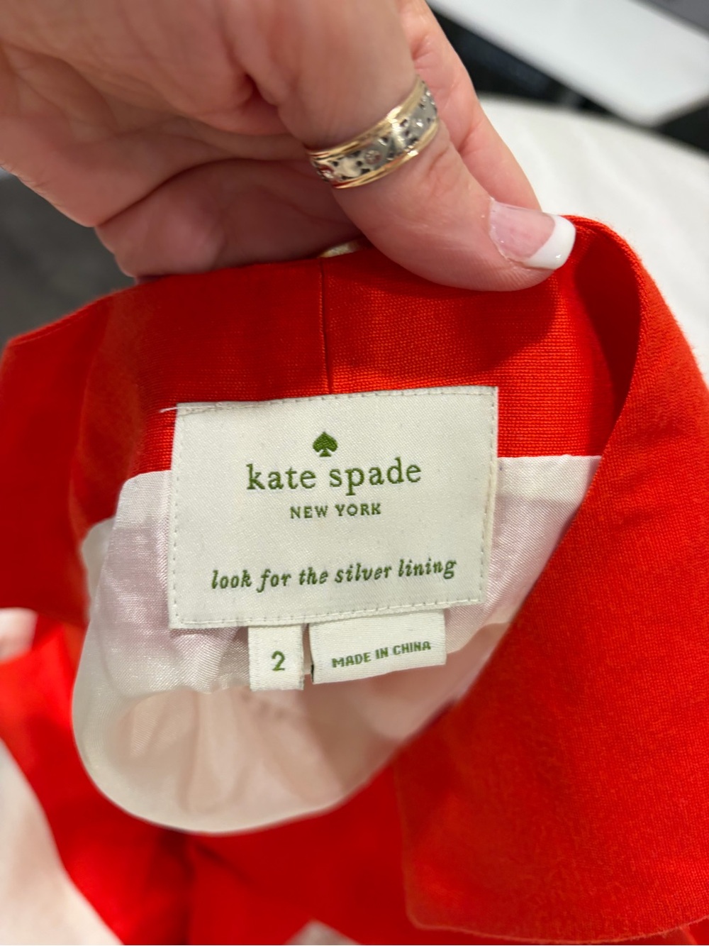 kate spade Red and White Colorblock Dress - Picture 3 of 3